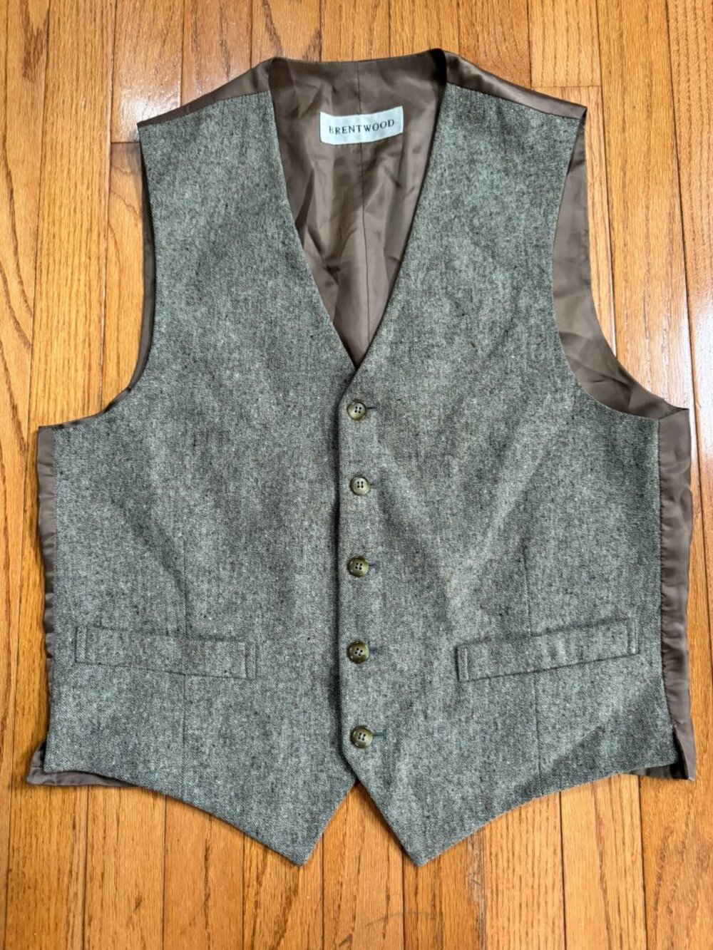 Brown Vest Men's S/M Heathered Vintage